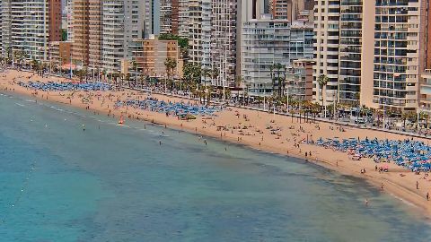 Benidorm paplūdimio tiesioginė kamera tiesioginės kameros peržiūra