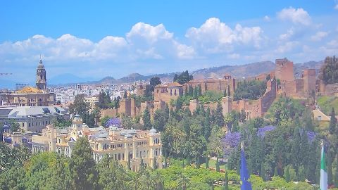 Malaga miesto tiesioginė kamera tiesioginės kameros peržiūra