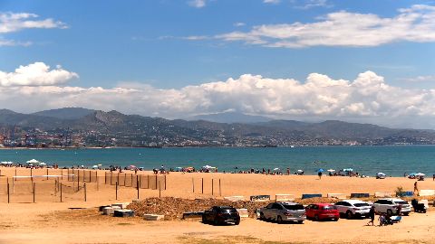 Malaga paplūdimio tiesioginė kamera tiesioginės kameros peržiūra