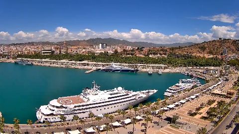 Malaga uosto tiesioginė kamera tiesioginės kameros peržiūra