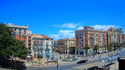 Malaga aikštės tiesioginė kamera tiesioginės kameros peržiūra