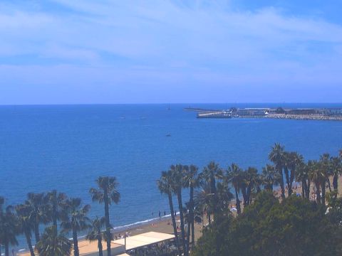 Malaga paplūdimio tiesioginė kamera tiesioginės kameros peržiūra
