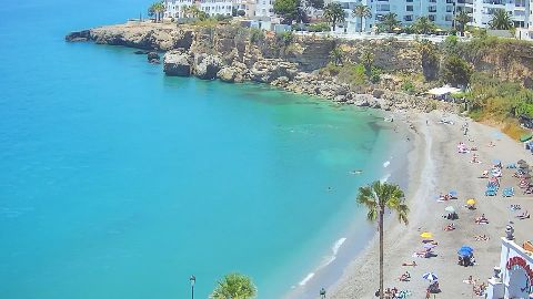 Nerja paplūdimio tiesioginė kamera tiesioginės kameros peržiūra